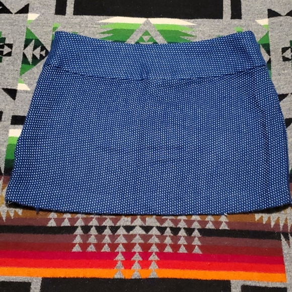 Lux Blue Knit Mini Skirt - Picture 2 of 3